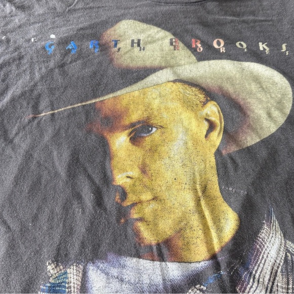 Rare & Vintage Garth Brooks World Tour 90s Graphic Tee XXL Hanes Beefy-T - Picture 2 of 6